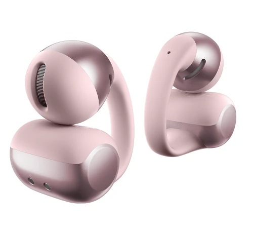 Dwie słuchawki OpenDots Pink widok z boku