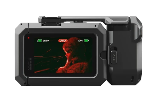Point and Shoot Grip z kamerą Mission 1 widok z tyłu