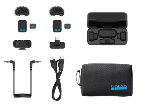 Zdjęcie wszystkich elementów zestawu Wireless Mic Complete Kit