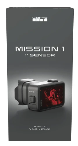 Pudełko kamery GoPro Mission 1 widok z przodu