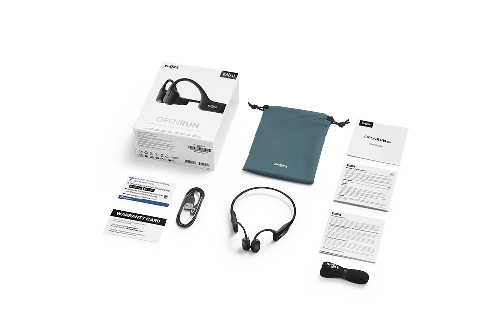Zawartość zestawu słuchawek Shokz OpenRun Black