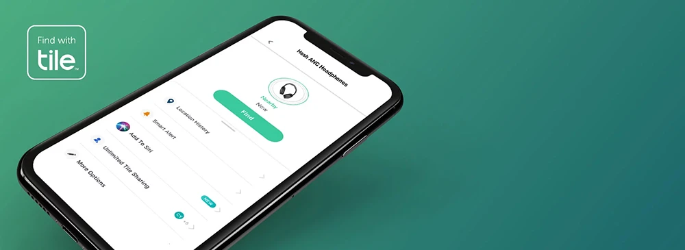  Lokalizator Tile w słuchawkach Hesh ANC